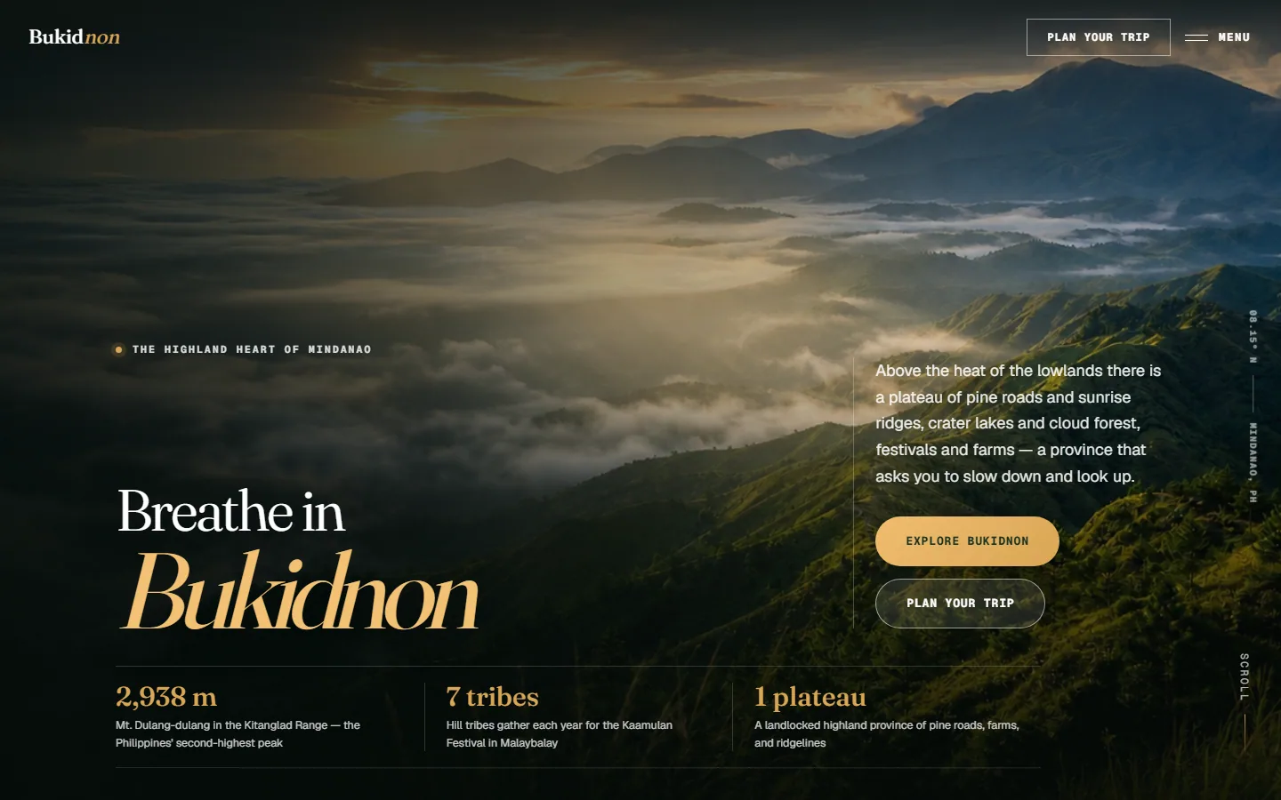 Homepage preview of Bukidnon