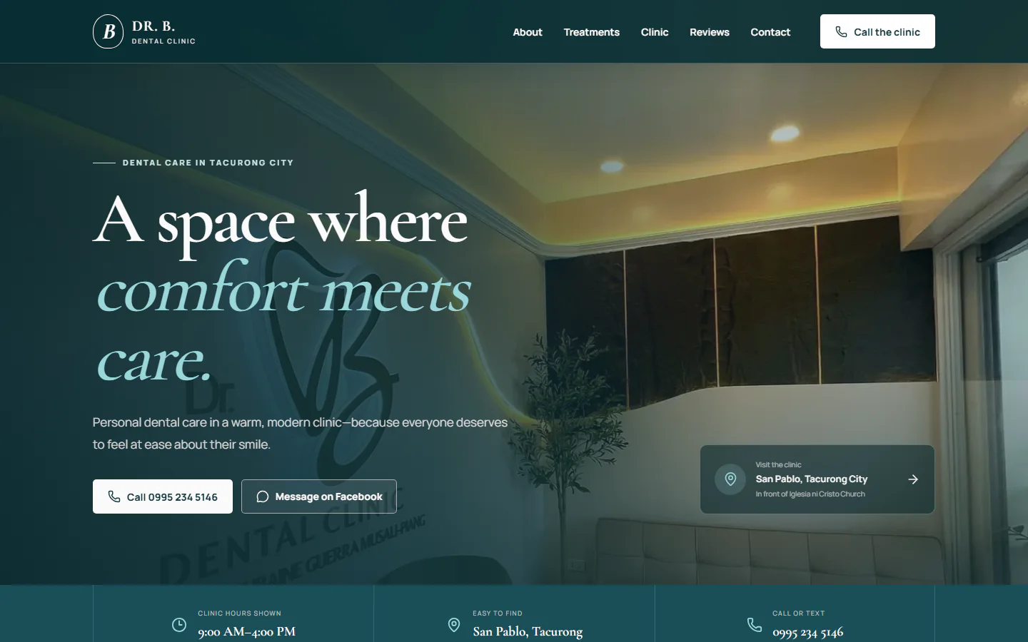 Homepage preview of DR. B. Dental Clinic